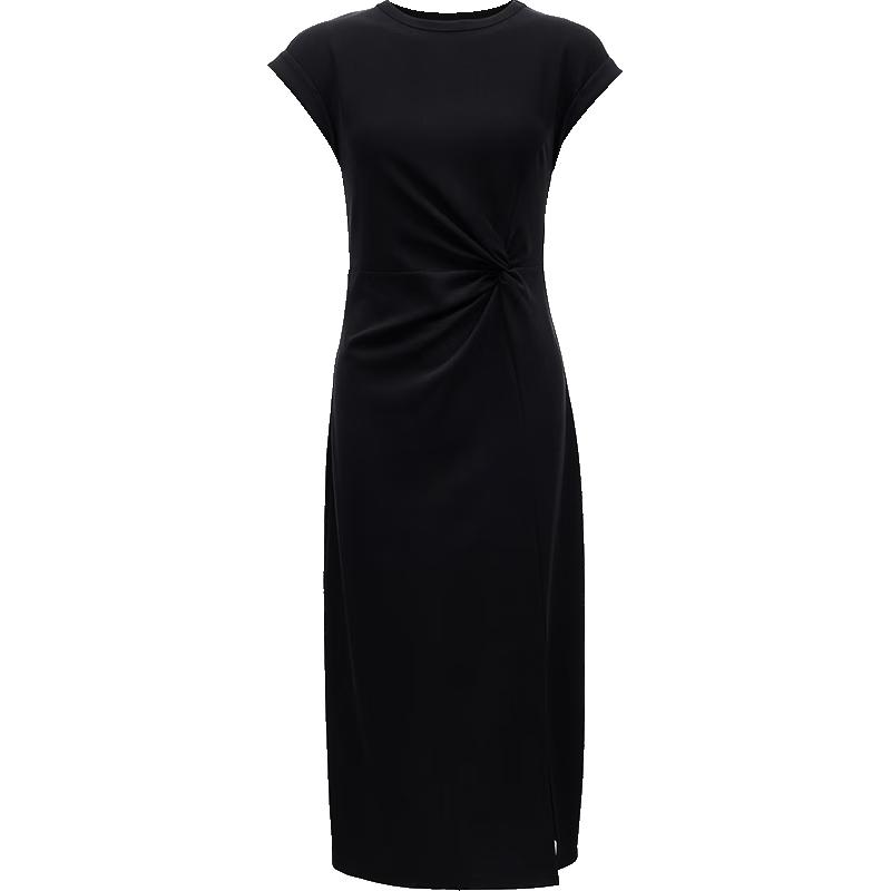 

VEROMODA 2025 Spring Pleated Hem Round Neck Long Dress M