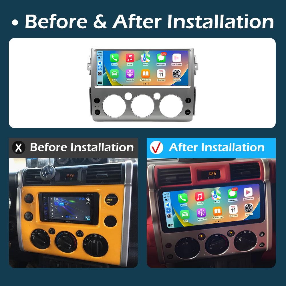 Wireless Carplay GPS Navigation for Toyota FJ Cruiser 2007 2008 2009 2010 2011 - 2013 Bluetooth Cooling Fan Autoradio Head Unit