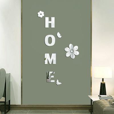 Mirror Acrylic 3D Wall Sticker Home Entrance Living Room Background Decor for House Flat Decoration