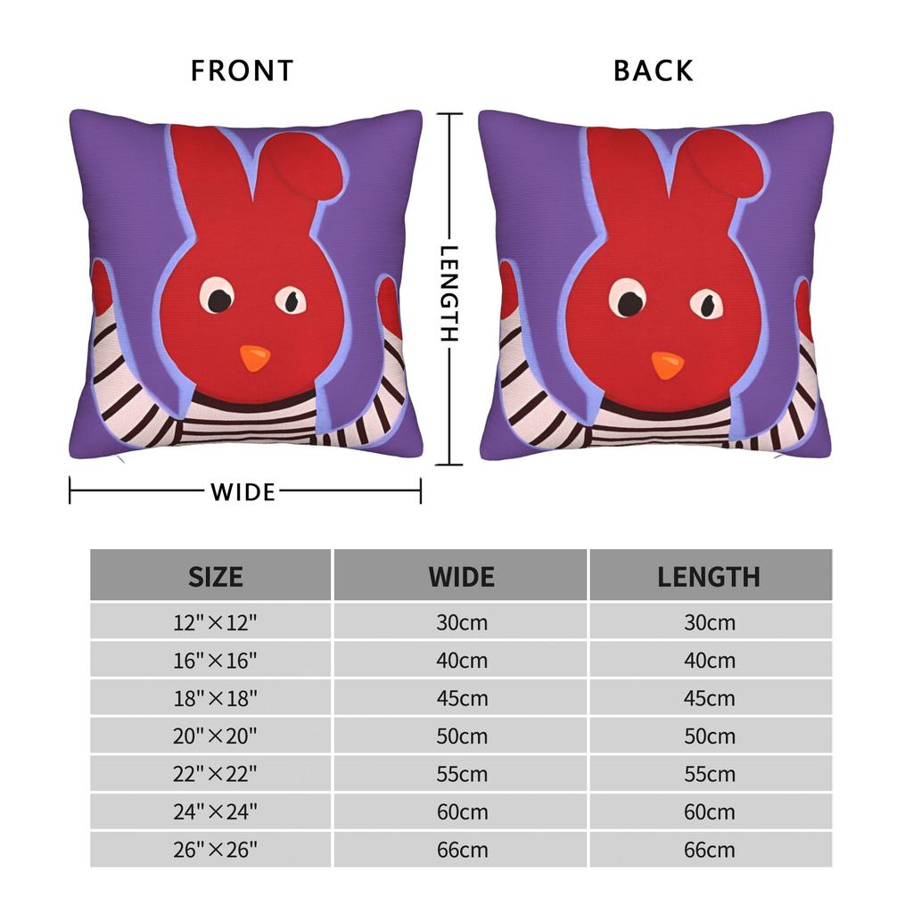 Comedy 31 M-Minutos Pillow Case Red Bunny Graphic Pillow Cover Funny Pillowcases For Sofa Home Decor