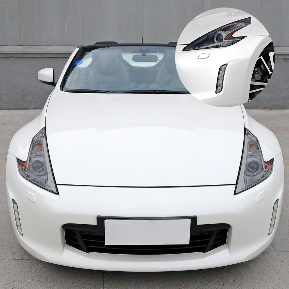 For Nissan 370Z 2009-2020 High-Gloss Smoke Black Pre-Cut TPU Headlight Protection Film PPF Kit Anti-Scratch Vinyl Wrap Cover