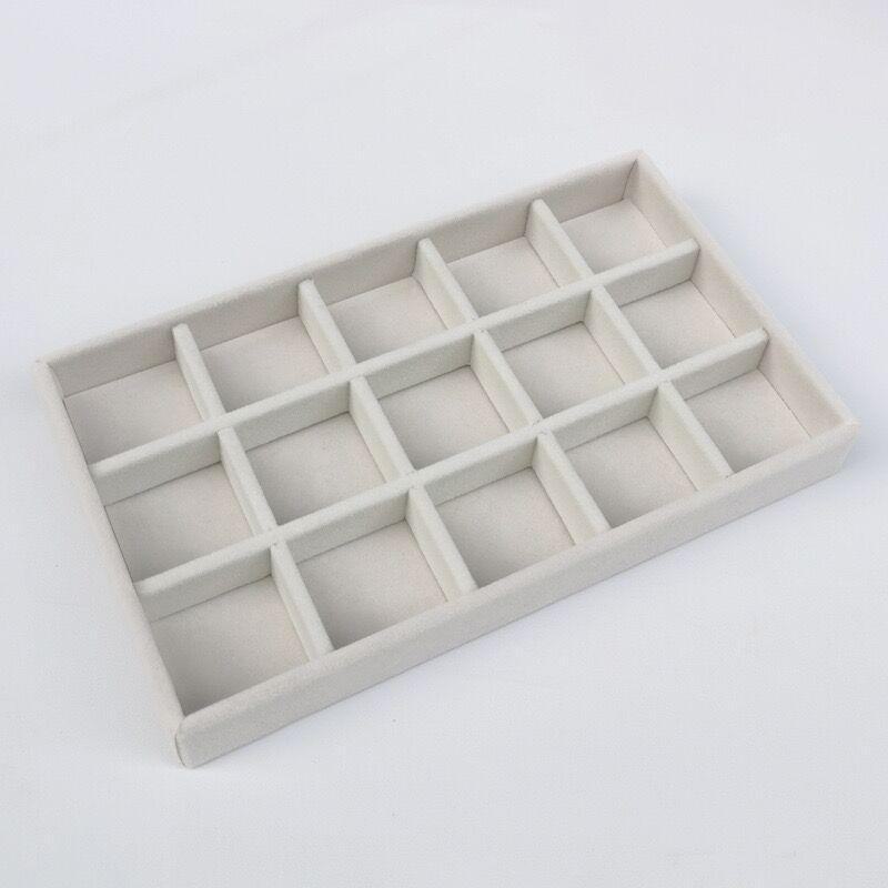 Plaid Flannel Jewelry Storage Box with Dividers for Earrings and Necklaces