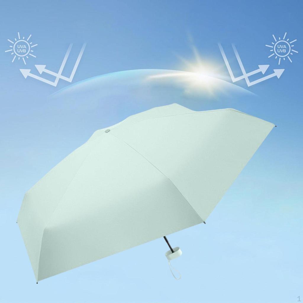 Compact 6-rib Folding Umbrella, Water Resistant, Ideal for Travel And Outdoor Use