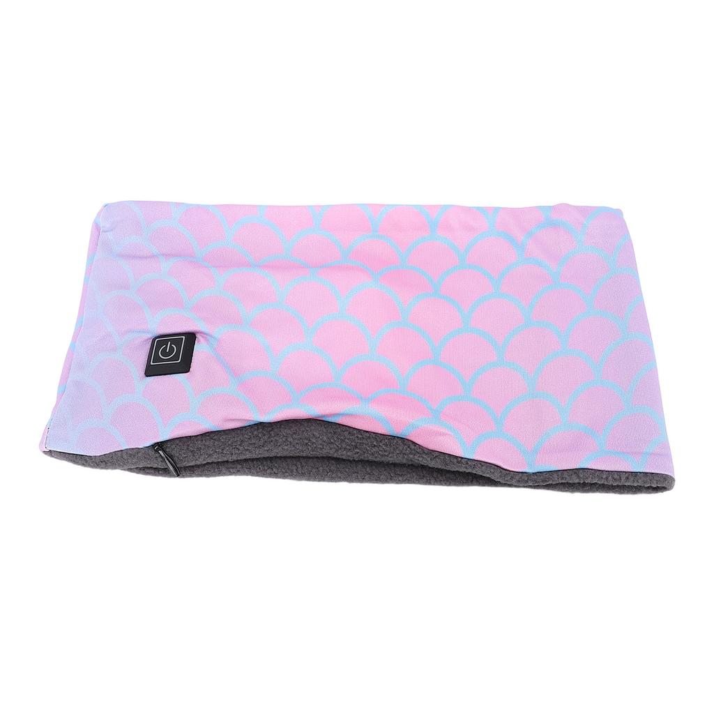 Heated Scarf Women Men Electric Heating USB Powered Neck Warmer for Winter Outdoor Cycling Pink