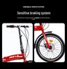 Tusheng 20" Folding Commuter Bike: Portable Adult Mountain Bike with Dual Disc Brakes