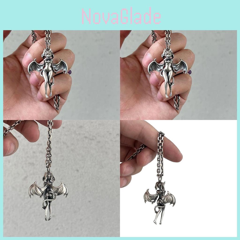 Angel Pendant Necklace For Women Men With Zinc Alloy And Vintage Design