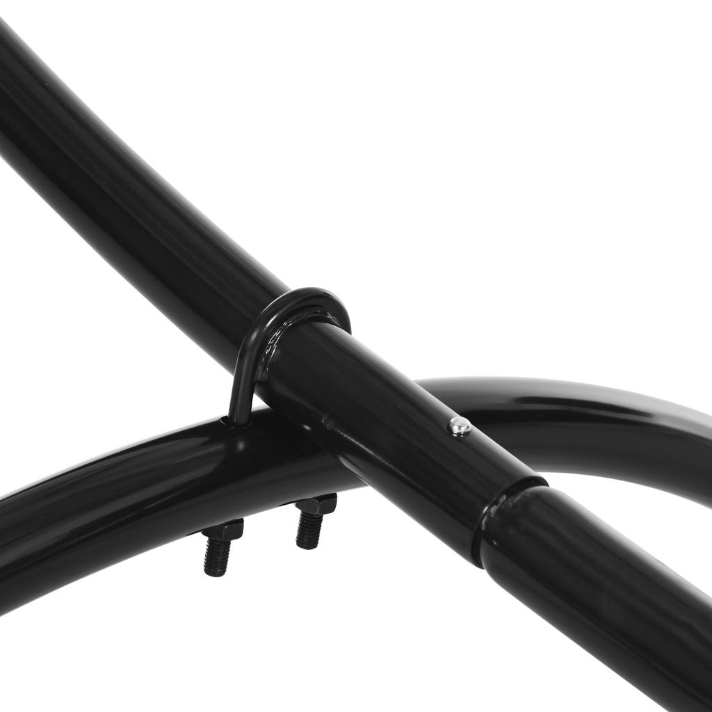 Outdoor Steel Hammock Stand, 300x90x100 cm, up to 120 kg, for Garden, Beach, Camping, Black