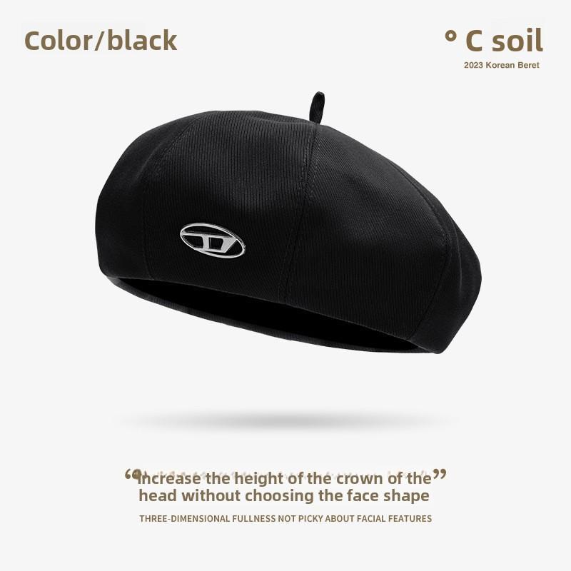 New autumn and winter beret, women's wool fashion versatile Japanese painter hat, windproof and warm cloud hat