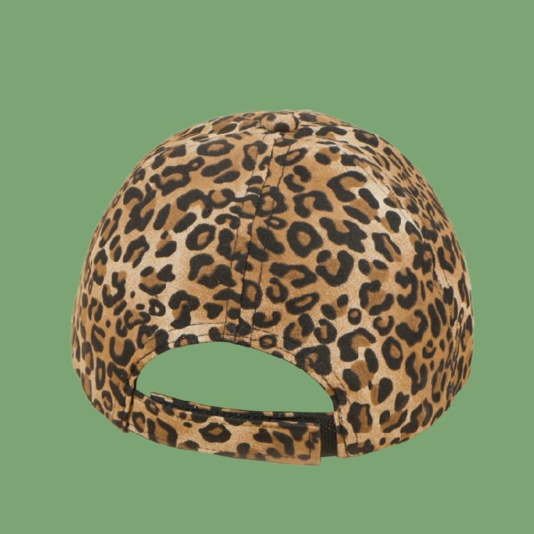Wide Brim Hat in Kpop Style Caps UV Prevention Dad Cap Sweat Wicking Hot Summer Cooling Hat with Printed Leopard