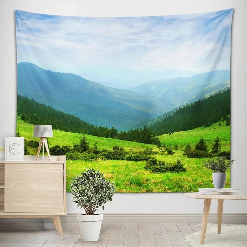 Natural Mountain Lake View Wall Decoration Tapestry Home Living Room Tapestry