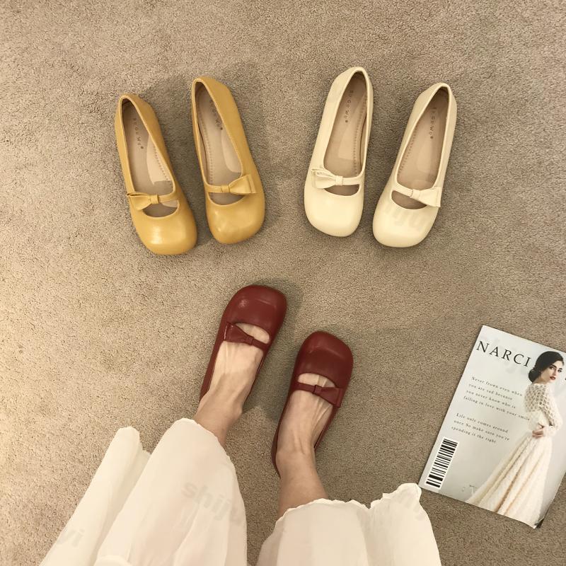 Damen Retro Flache Schuhe 2026 Herbst Bequem Rutschfest Outdoor Freizeitschuhe Leicht Weiche Sohle Mary Jane Schuhe Zapatos