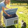 Outdoor Cat House, Insulated Cat Shelter with Insulated Liner, Waterproof Asphalt Roof, Escape Door, Opening Top