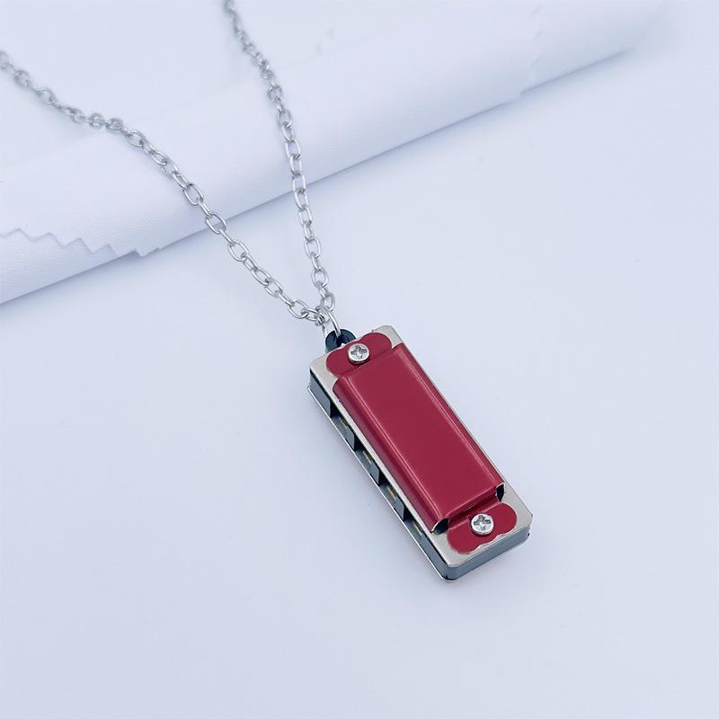 4-Hole 8-Tone Mini Necklace Harmonica - Entry-Level Musical Toy for Kids