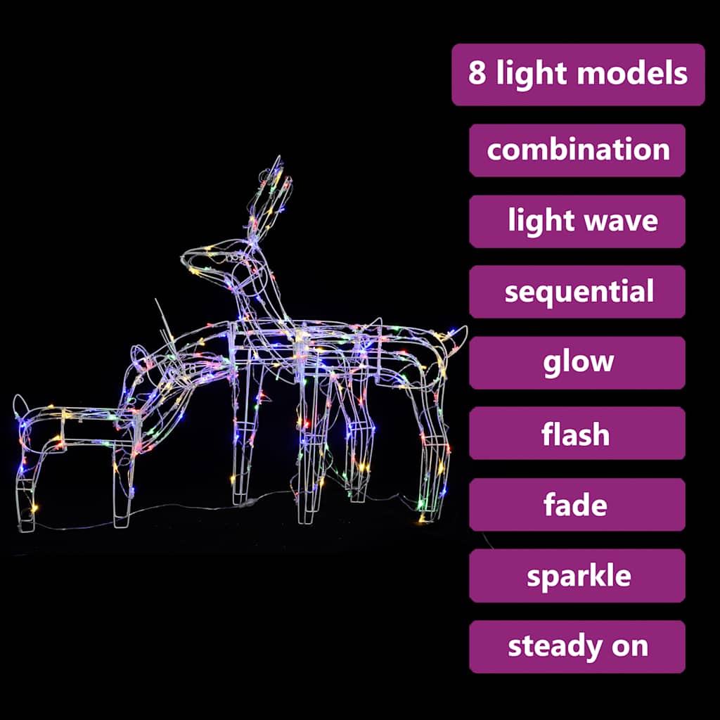 3 Piece LED Reindeer Set Christmas Decoration 229 LEDs
