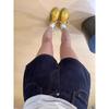 Summer new large size dark blue wide-leg denim shorts for women, loose A-line pants