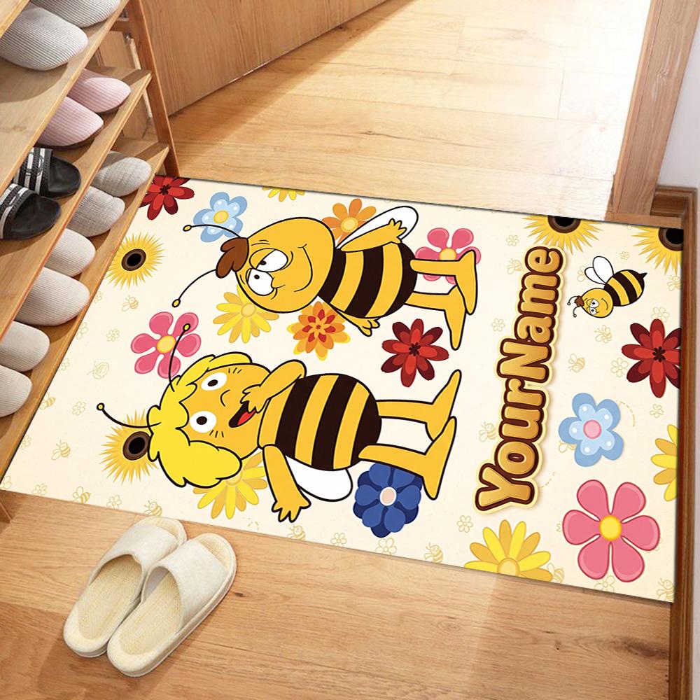 Biene Maja Customize Your Name Area Rug Perfect for Foyer Kitchen Balcony Dining Room Anti-slip Rug Office home decor