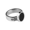 Anonymous Artisan Dagger Onyx Ring
