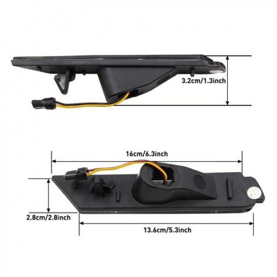 AUXITO For Chevy Camaro 2010-2015 Front Rear LED Bumper Side Marker Light EXV