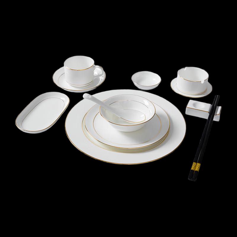 NHZHIW 12-Piece Round Ceramic Dinnerware Set