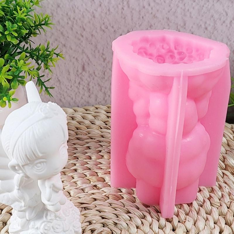 Butterfly Girl Candle Mould Silicone Molds Ornament Molds Castings Molds Handmade Plasters Molds Craft Supplies