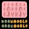 Food Grade Silicone Chocolate Mold Easters Themed Rabbit Eggs Cake Cookie Mould Convenient Kitchen Dessert Baking Tool
