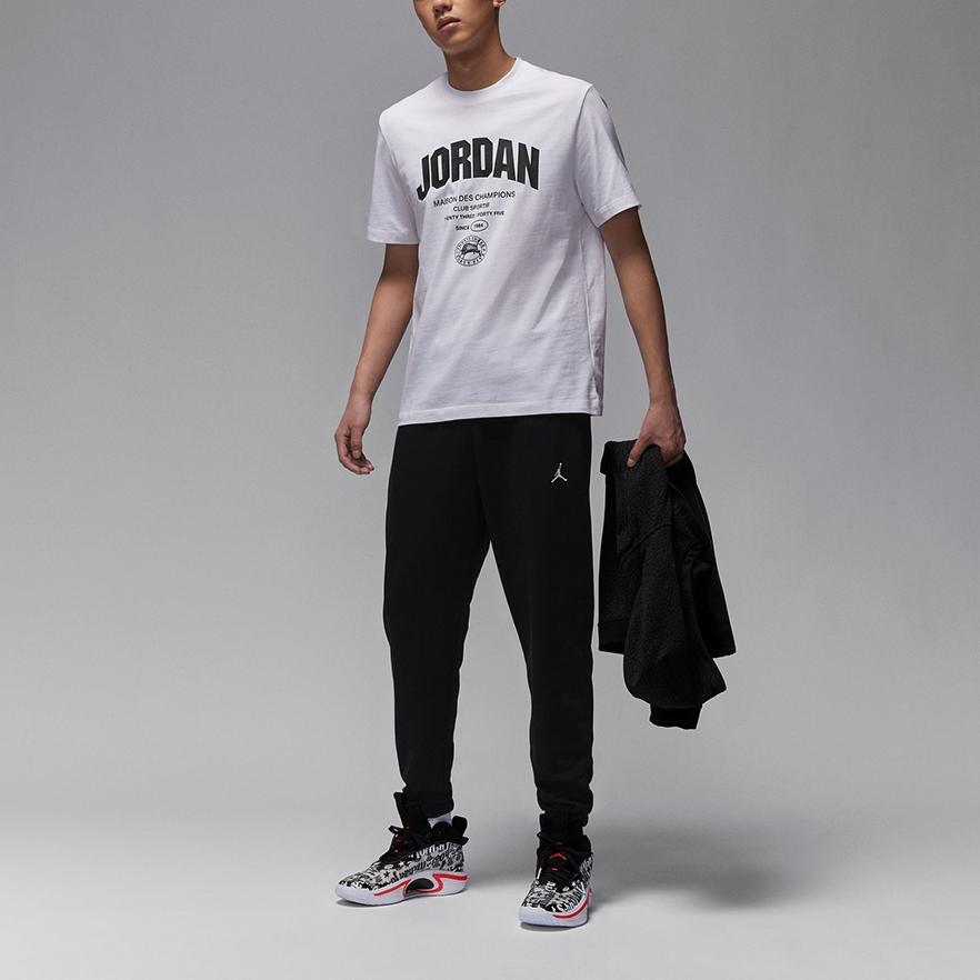 Jordan J Sprt Wm Df Ss Tee Letter Print Crew Neck Short Sleeve T-Shirt Men Tops White FZ1926100