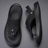 2024 New Shoes for Men Summer Genuine Leather Sandals Fashion Soft Latex Insole Casual Slipper Cool Beach Shoes