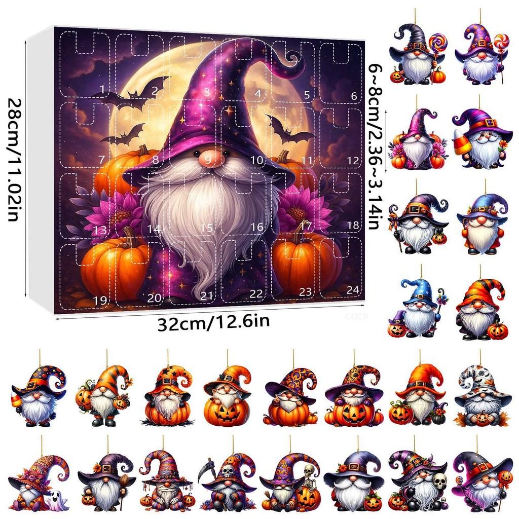 Halloween Dwarf Acrylic Hanging Decor Set With 24 Pieces For Party Celebration And Festive Atmosphere