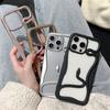 Cool 3D Snake Hollow Dissipate Heat Phone Case For iPhone 16 15 14 13 12 11 Pro Max Luxury White Shockproof Soft Silicone Cover