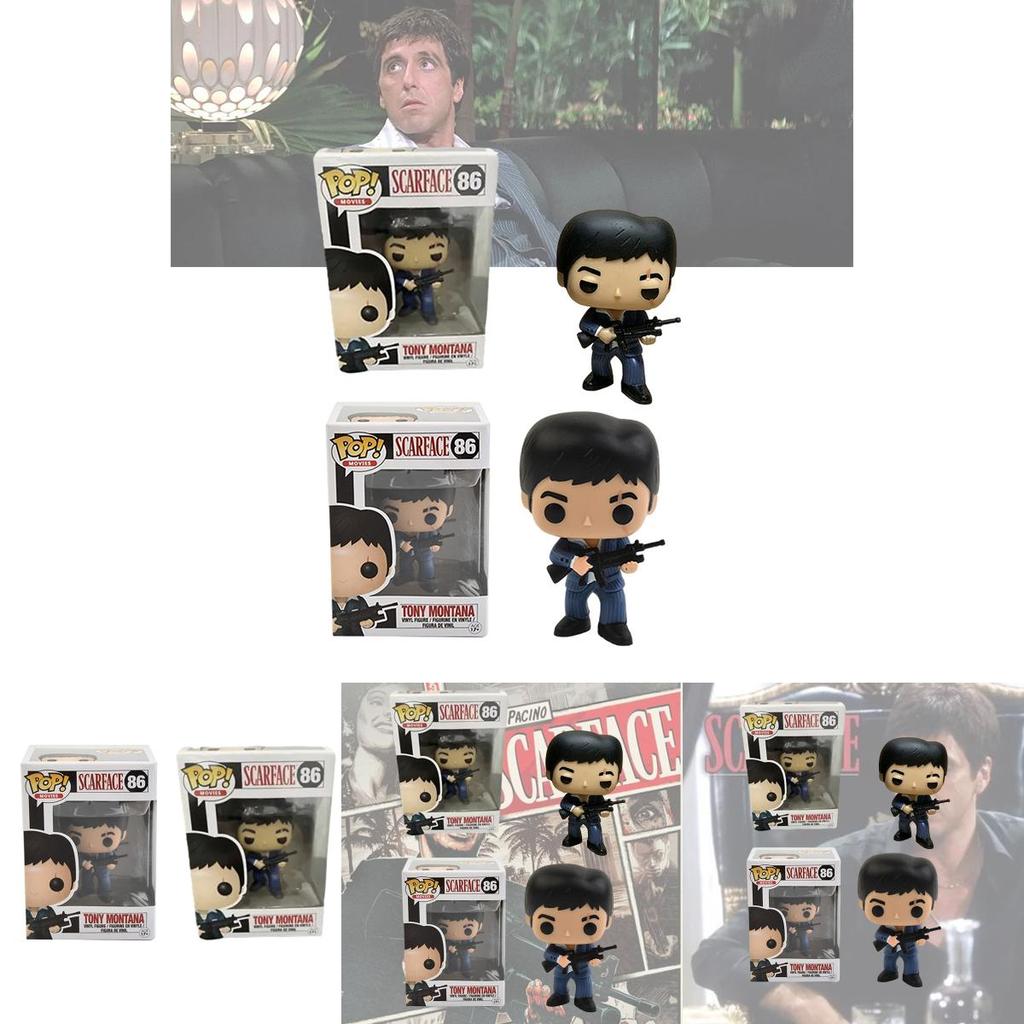Tony Pop Montana Action Figure Scarface Toy With Box Movie Collection