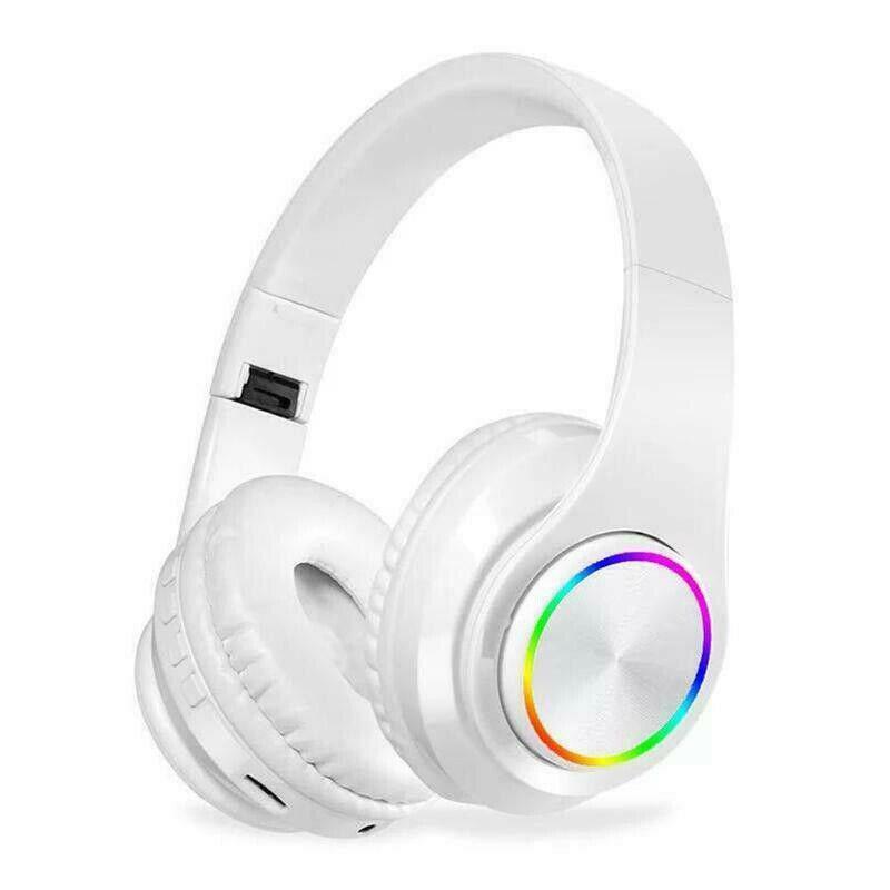 Bluetooth Wireless Headset Led Stereo Foldable