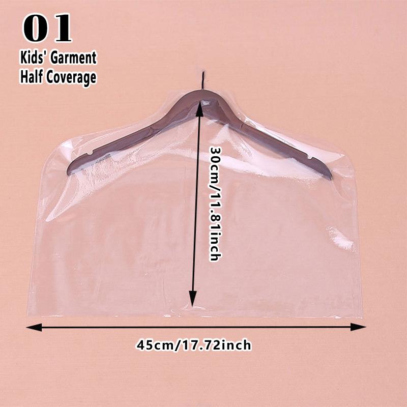 

10 Pcs PVC Garment Cover Clothes Coat Jacket Shirt Suit Cheongsam Dust Cover Storage Bag Moisture Proof Clothes Protection Case