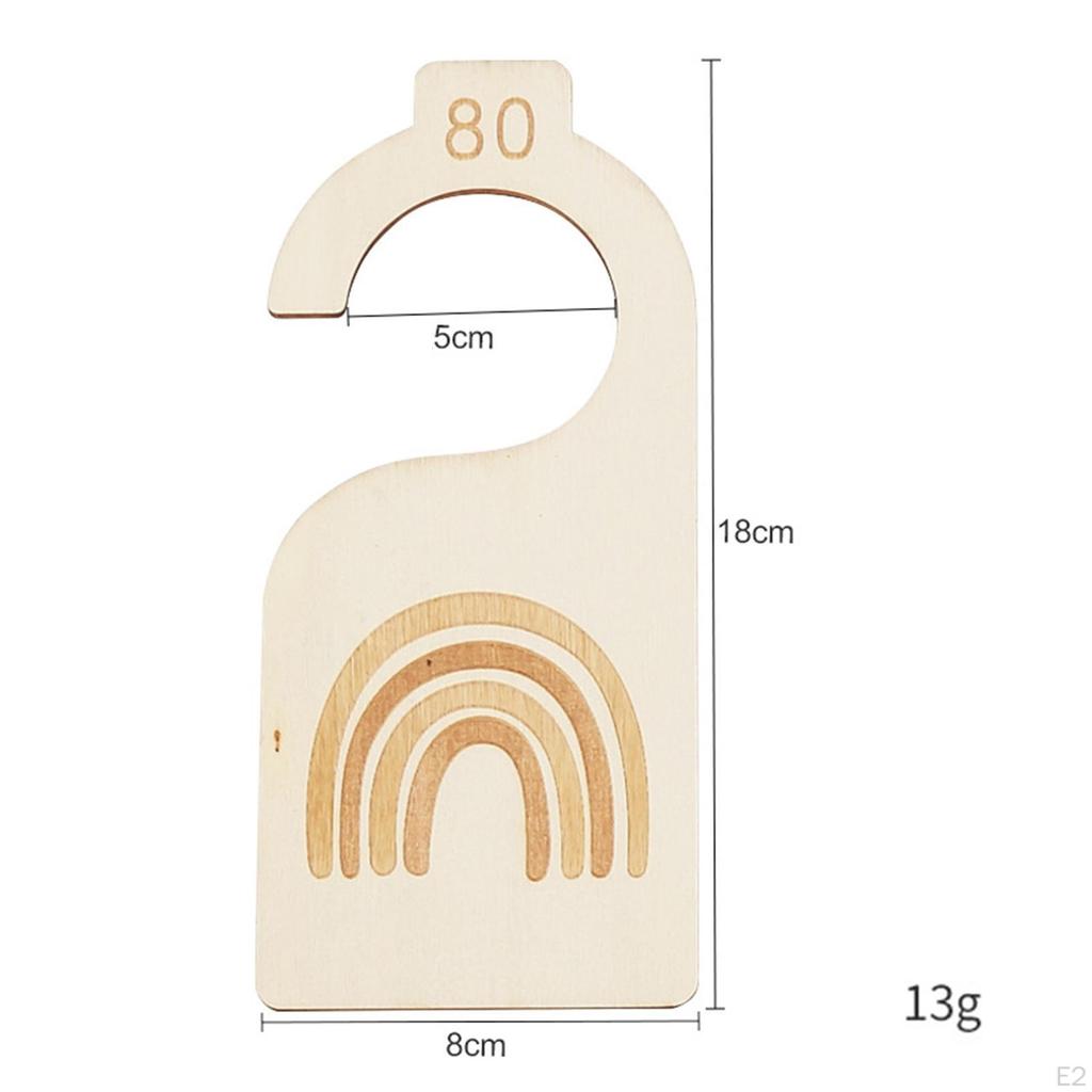 8x Baby Closet Dividers Age Organizer Wood DIY Clothing Size Clothes Sorting