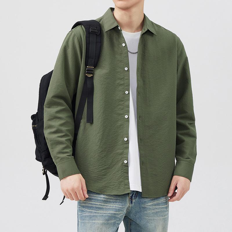 

2026 New Men s Workwear Shirt, Loose Casual Long-Sleeve Shirt Jacket for Spring and Autumn 4XL