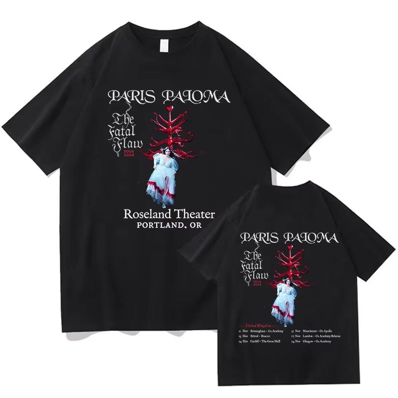 Summer Hot Paris Paloma The Fatal Flaw Graphic T Shirt Men Women Fashion Trendy T-shirt Y2K Harajuku Punk Gothic Round T-shirt