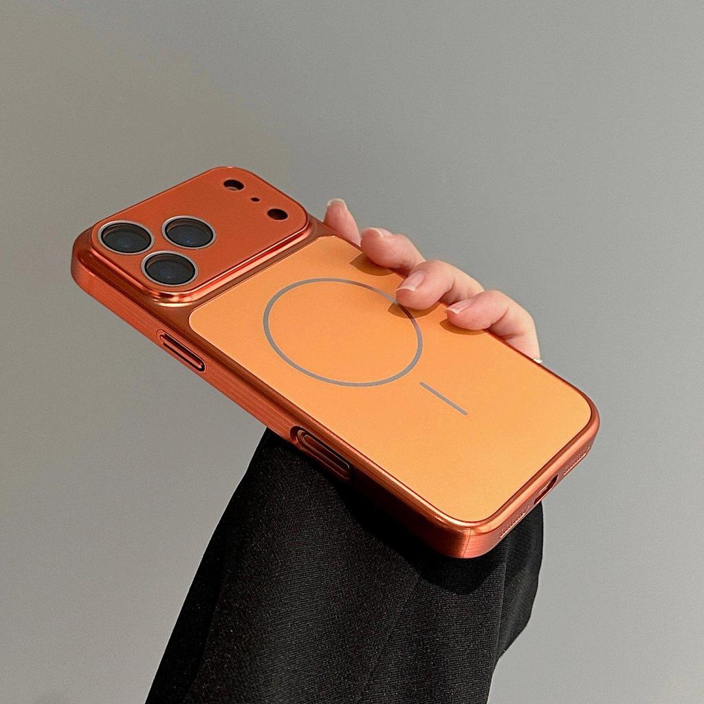 Apple 17 Pro Max Magnetic Phone Case: Electroplated Edge, Matte Anti-Fingerprint, Drop-Proof for iPhone 16.