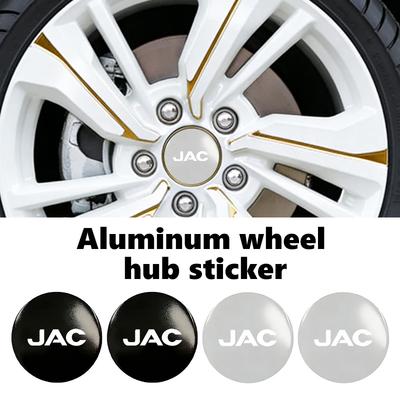 4pcs Car Wheel Stickers 56mm Hubcap Wheel Centre Emblem Sticker For JAC J3 J4 J7 JS2 JS3 JS4 KR1 S2 S3 S4 S5 S7 T8 X8 Plus A5