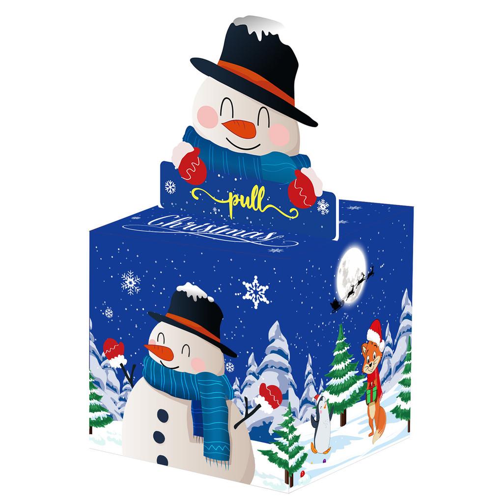 Christmas Snowman Theme Party Decor Gift Box With Paper Material For Holiday Celebrations