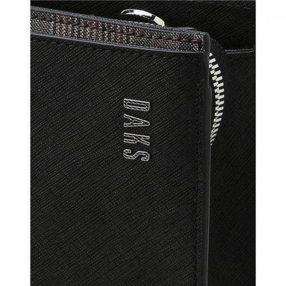 Daks Black Check Leather Document Bag Dbba6e053bk