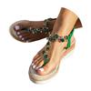 Women'S Sandals Wide Width Bohemian Rhinestone Sandals For Women Fashion Wedge Heel Thick Sole Heightening Chaussure Femme