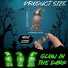 10 stk Sorte Harpiks Krage Miniaturer, Mini Figurer Statuer, Eventyr Have Mikro Landskab Hjem Gotisk Halloween Dekoration Forsyninger