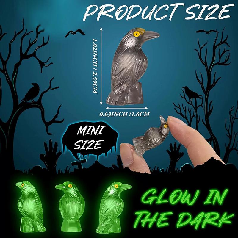10 stk Sorte Harpiks Krage Miniaturer, Mini Figurer Statuer, Eventyr Have Mikro Landskab Hjem Gotisk Halloween Dekoration Forsyninger