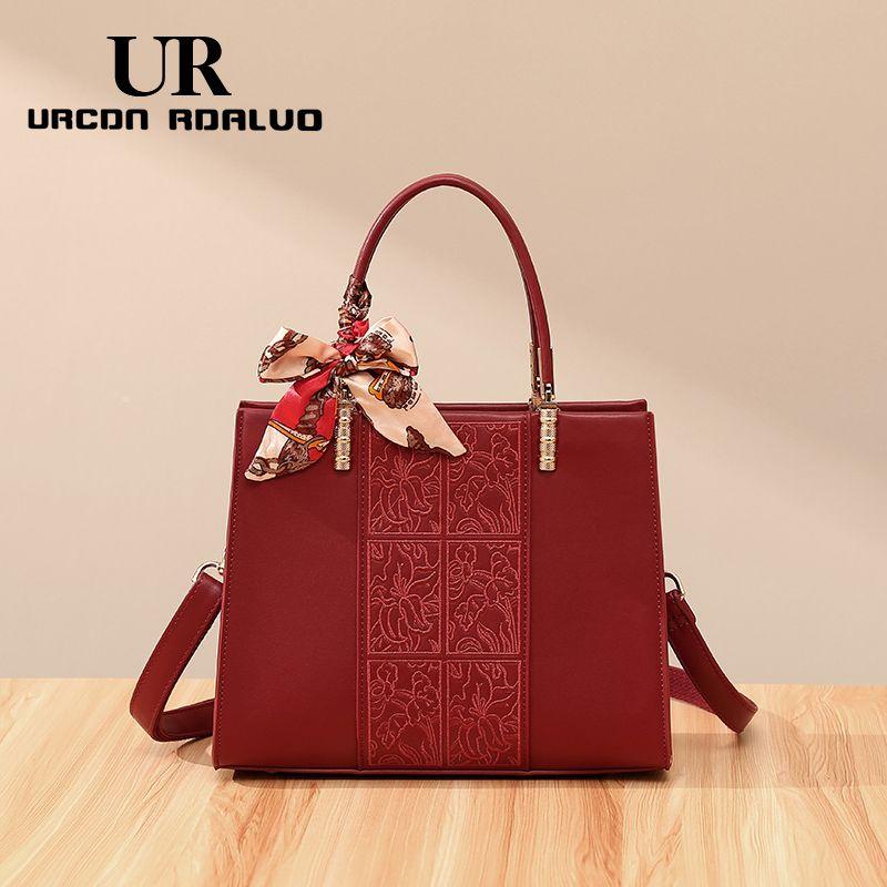 

Ur Mother s Day Gift Chinese Style Embroidery Red Mother Bag Female 2025 New Arrival Handbag Bride Wedding Wedding Bag Red