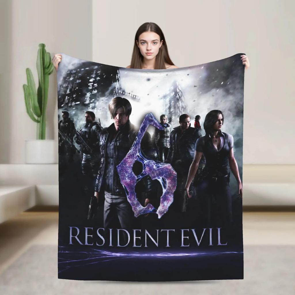 Super Warm Flannel Throw Blanket for Kids and Adults Resident Evil Graphic Design Ideal for Living Room Sofa Bed Cover Picnic H