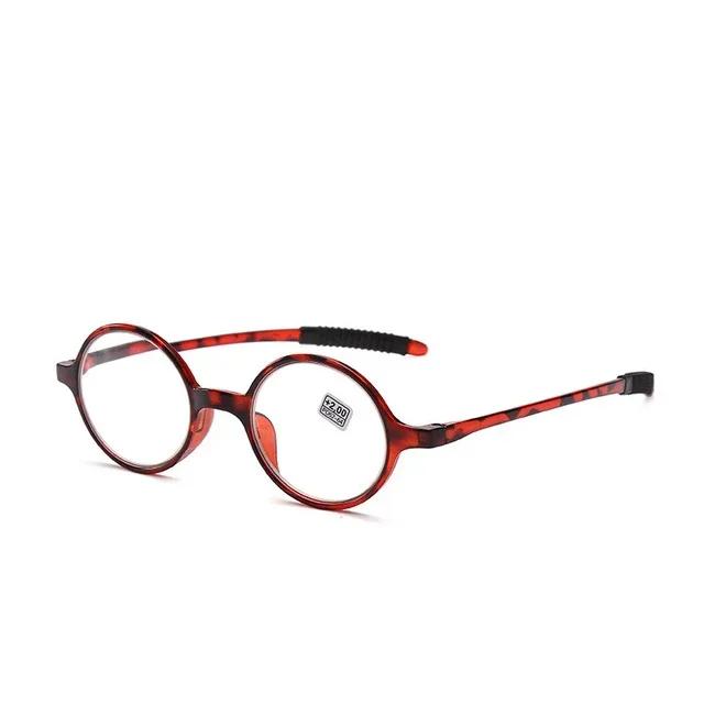 High-Definition Resin Lens Presbyopic Eyewear New Round Reading Glasses Multi-Color Circular Soft Pc Frame Hyperopia Glasses