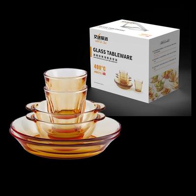 Platinum Collection 6-Piece Borosilicate Glass Tableware Set