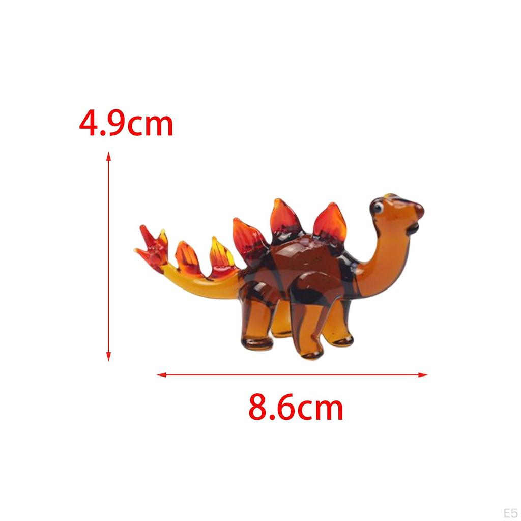 Glass Dinosaur Tiny Animal Figurines Decor Delicate Details Waterproof