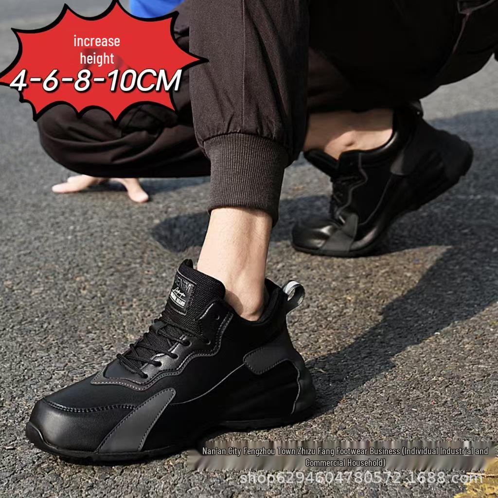 Men s 10cm Invisible Height Boost Board & Sports Shoes - White Casual Summer Style Size 42