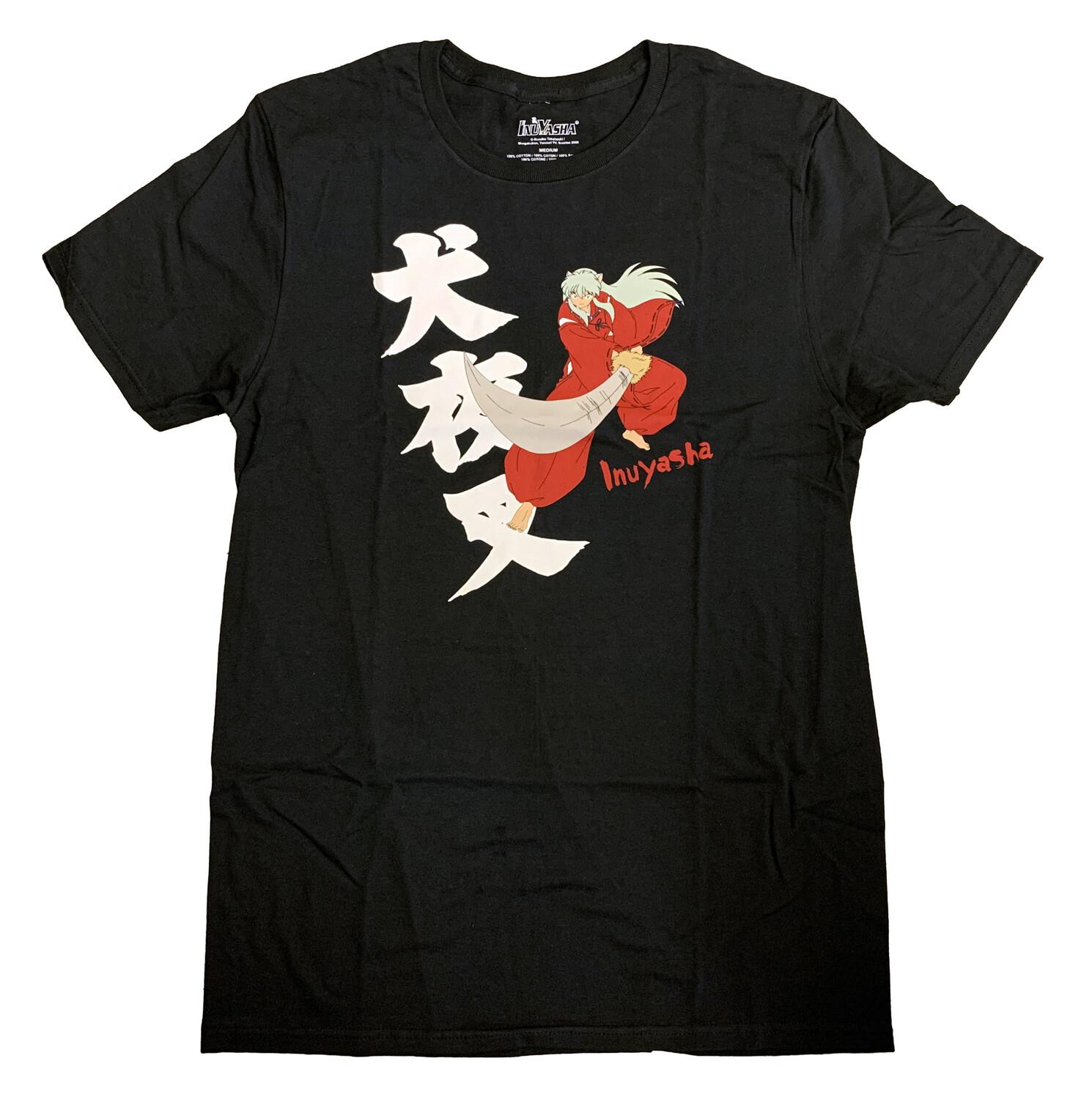 Inuyasha Slashing Tetsusaiga Anime Adult T-shirt S
