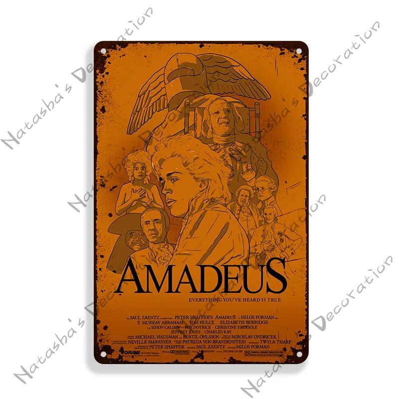 Movie Amadeus Vintage Poster Decorative Metal Sign Decorative Plate Bar Club Cafe Metal Plaque Cafe Wall Decor Industrial Decor